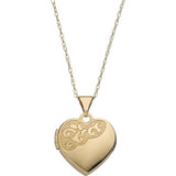 Moon & Back gold heart two-photo locket, UK version