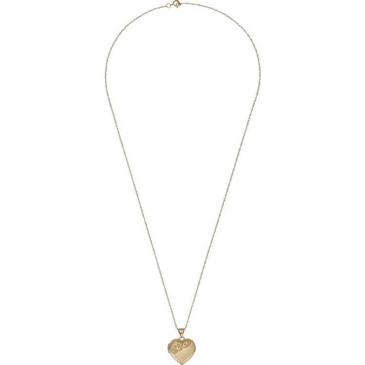 Moon & Back gold heart two-photo locket, UK version