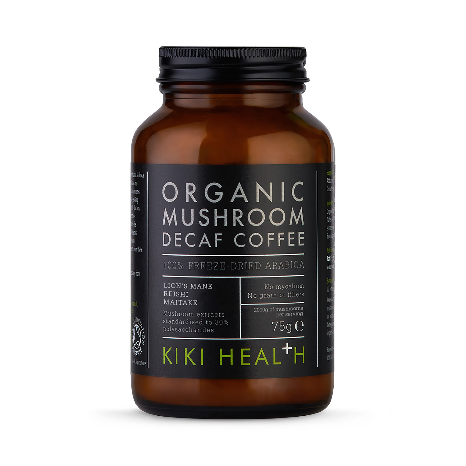 KIKI Health Mushroom Coffee Decaf 75g (British brand)