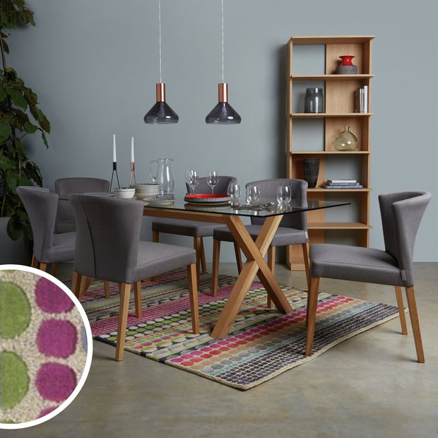 Habitat Bloomsbury geometric wool rug 140x200cm - British product