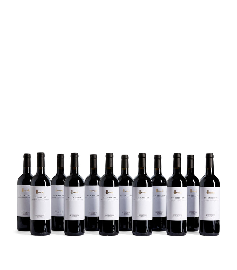 Harrods St Emilion Bordeaux red wine case 12 bottles, UK version