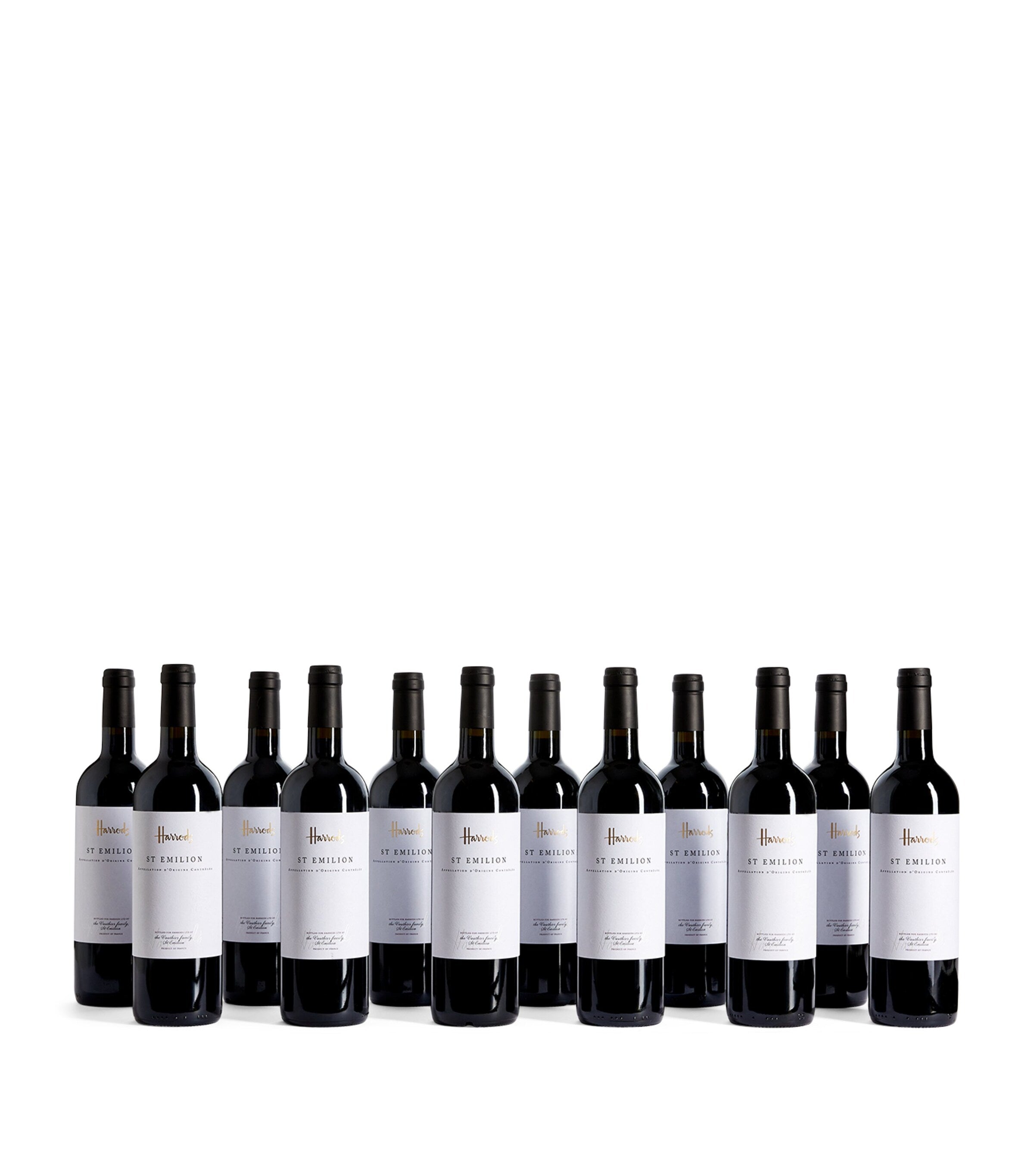 Harrods St Emilion Bordeaux red wine case 12 bottles, UK version