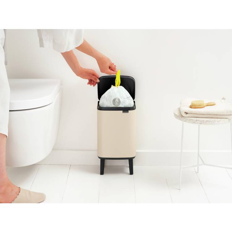 Brabantia waste bin soft beige 4 litre, imported from the UK