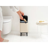 Brabantia waste bin soft beige 4 litre, imported from the UK