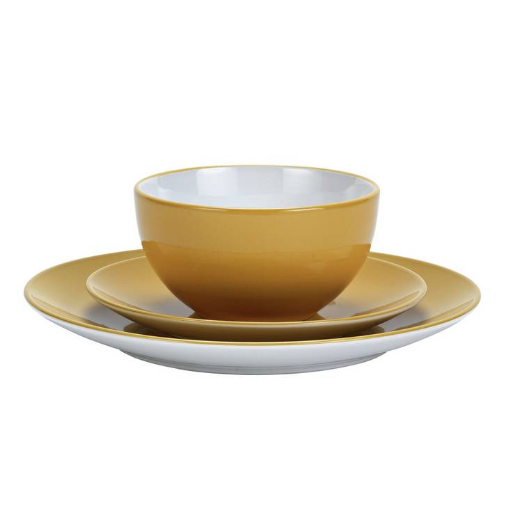Argos Home mustard stoneware dinner set 12 piece - British product