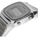 Casio watch chrome coloured stainless steel bracelet (British brand)