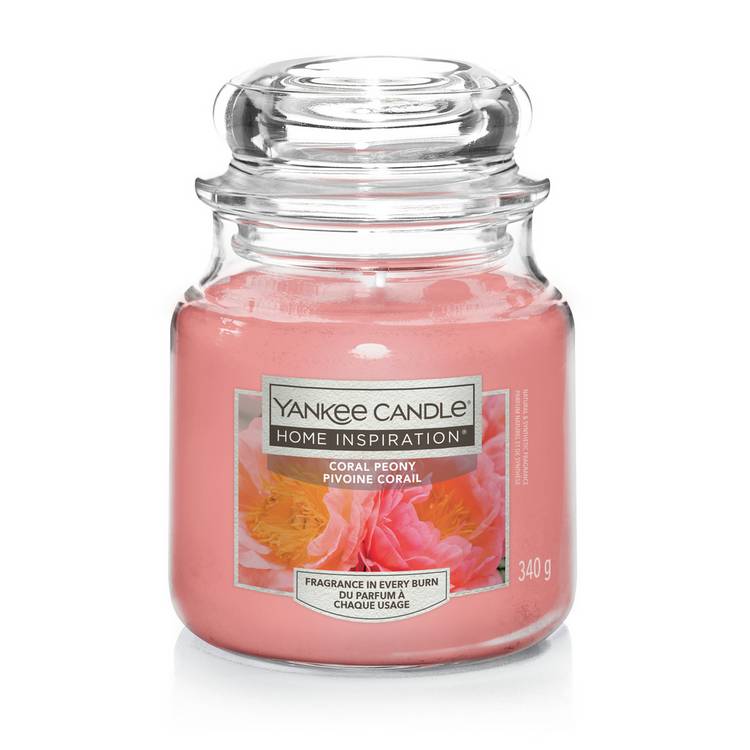 Yankee Candle Coral Peony medium scented candle (British brand)