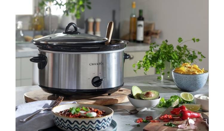 Crockpot 5.6L Slow Cooker - Stainless Steel GOODS Argos