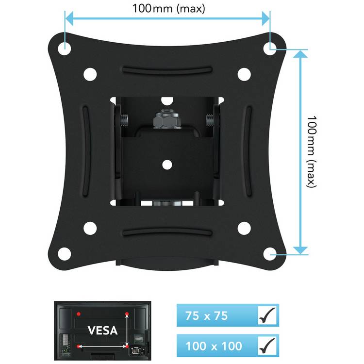 AVF monitor bracket tilt and turn 28 inch, UK version