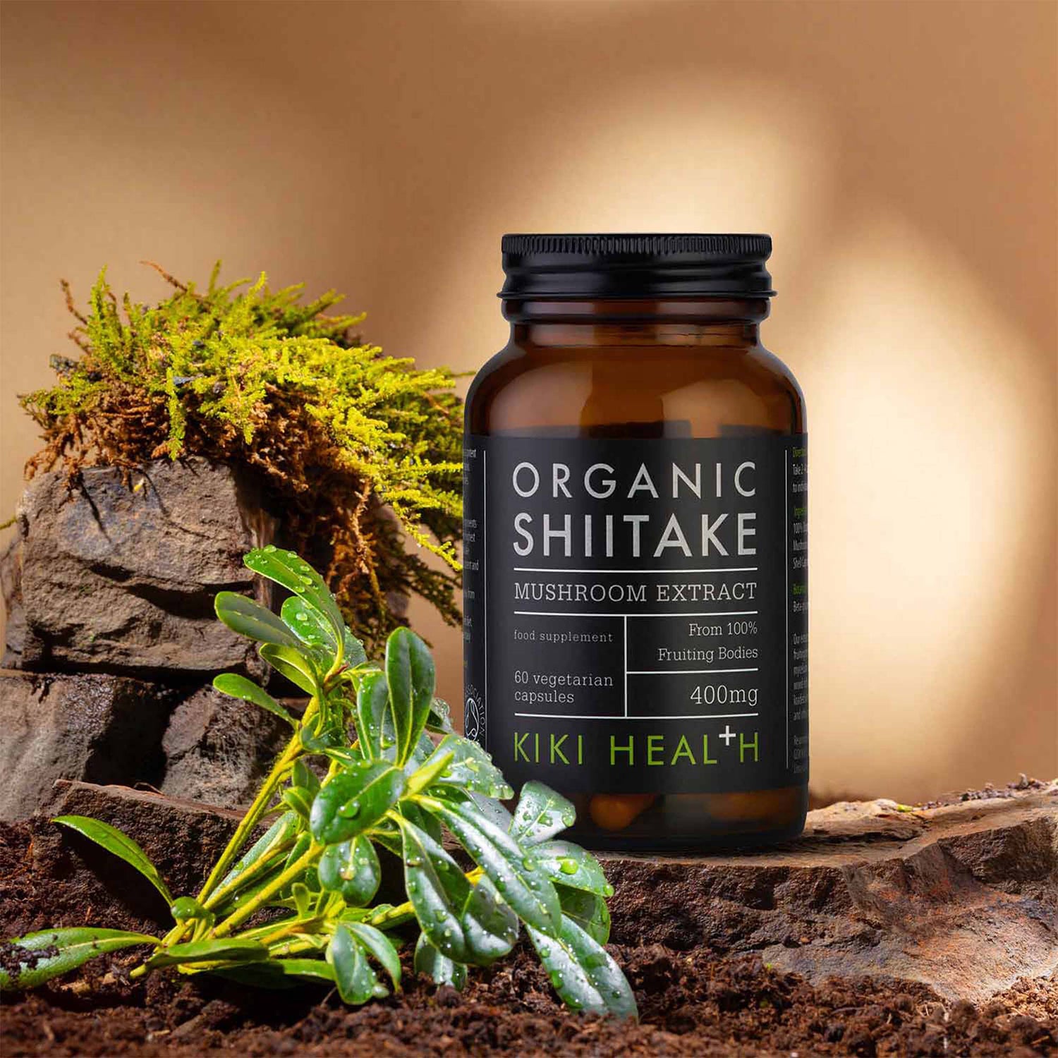 KIKI Health organic shiitake mushroom extract 60 vegicaps, UK version