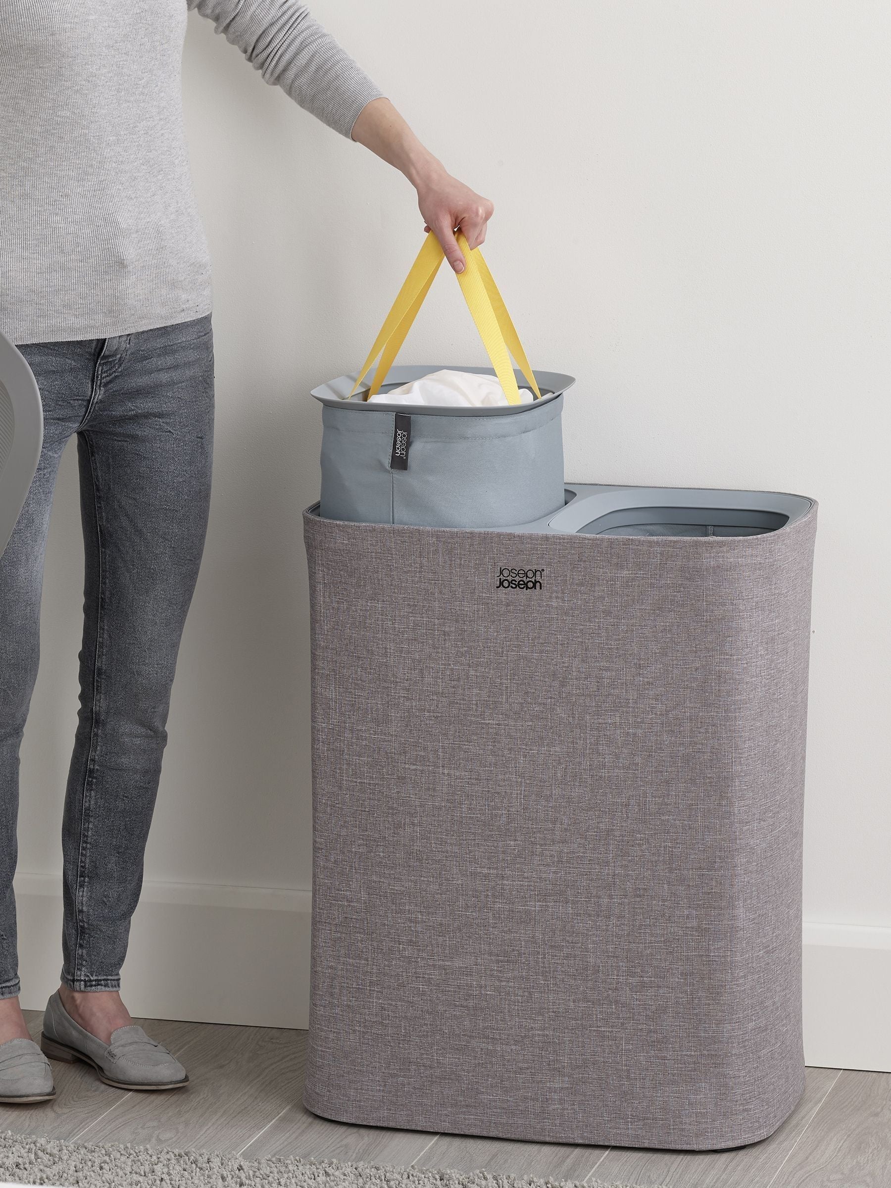 Joseph Joseph Tota grey laundry separation basket 90L - British product