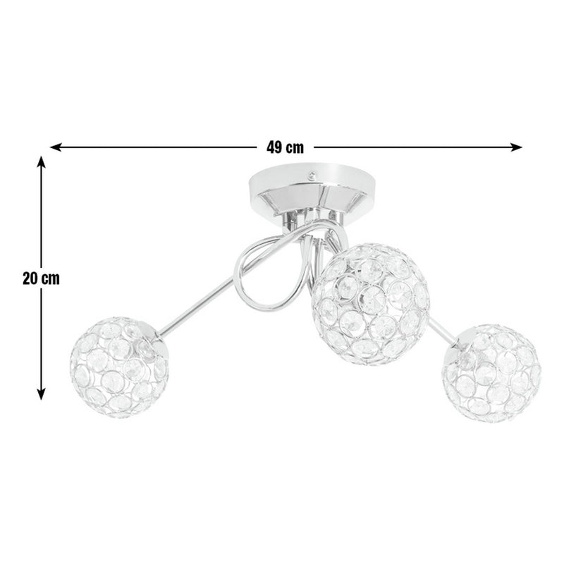 Argos Home three arm beaded ceiling light, imported from the UK