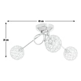 Argos Home three arm beaded ceiling light, imported from the UK