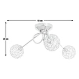 Argos Home three arm beaded ceiling light, imported from the UK