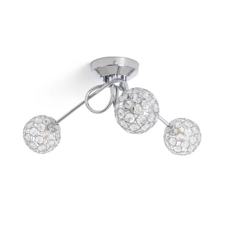 Argos Home three arm beaded ceiling light, imported from the UK