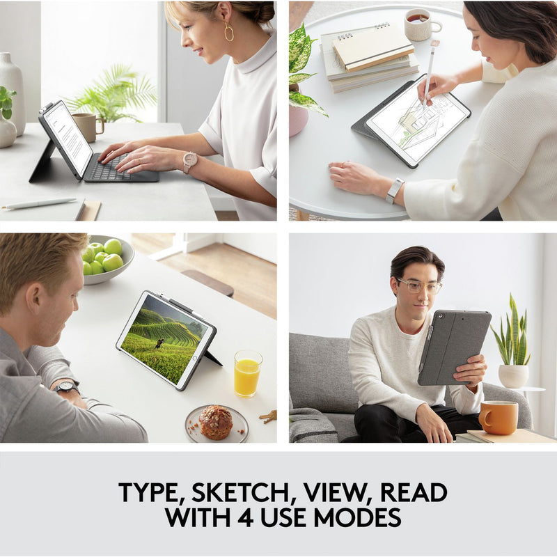 Logitech Combo Touch iPad case with trackpad, imported from the UK