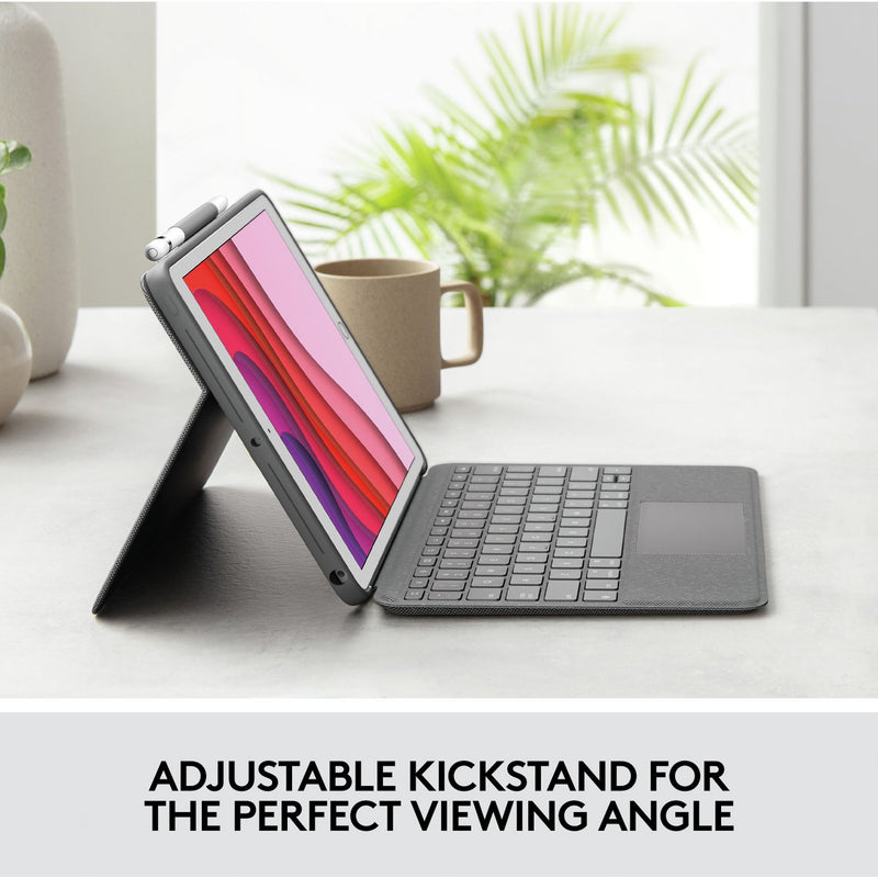 Logitech Combo Touch iPad case with trackpad, imported from the UK