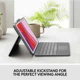 Logitech Combo Touch iPad case with trackpad, imported from the UK