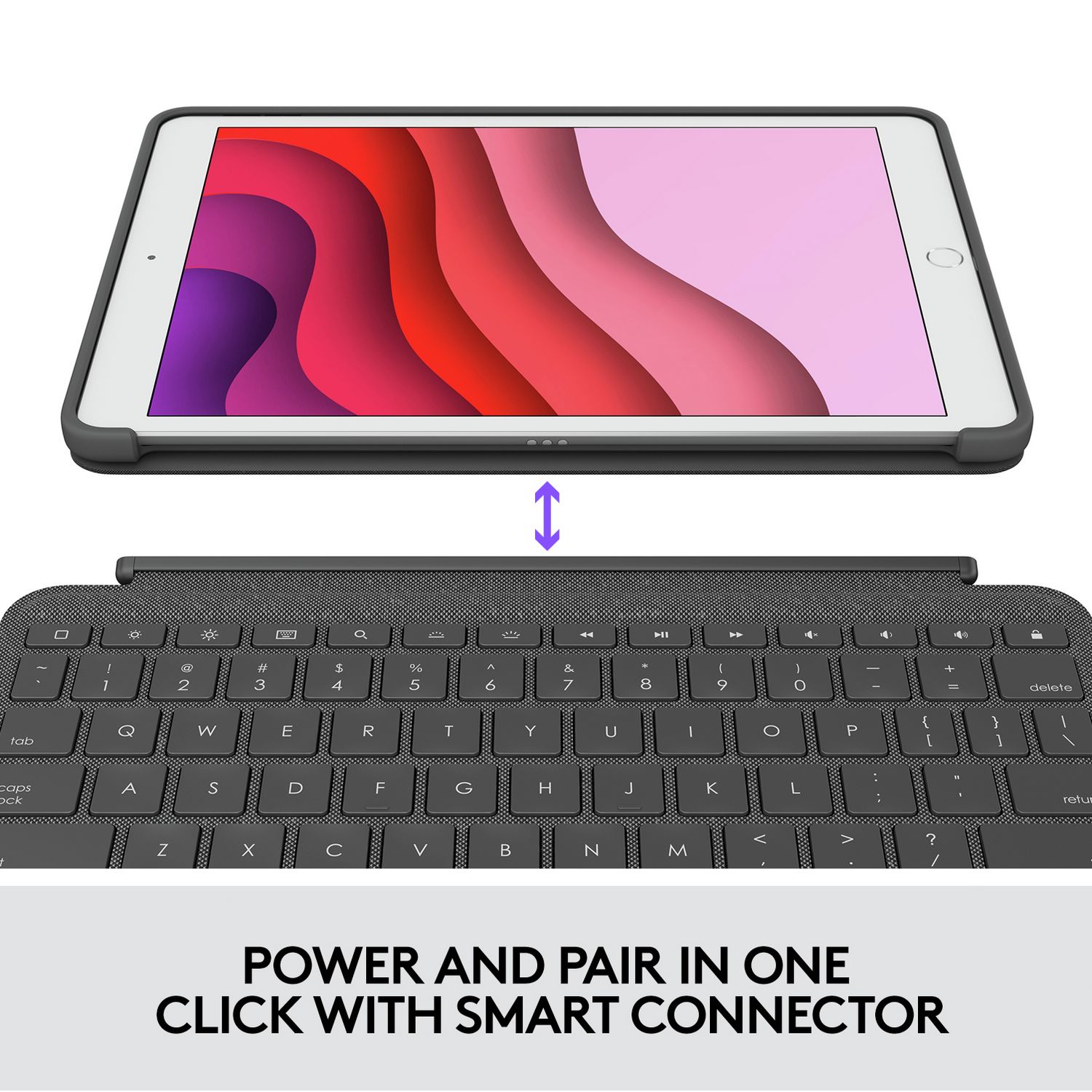 Logitech Combo Touch iPad case with trackpad, imported from the UK