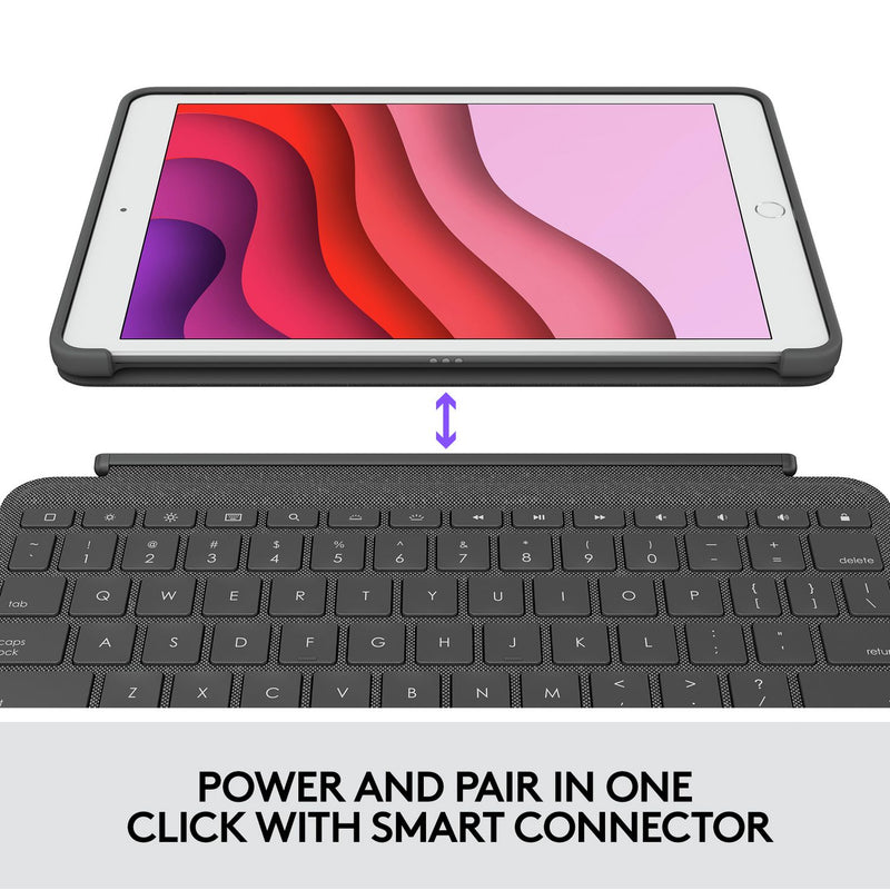 Logitech Combo Touch iPad case with trackpad, imported from the UK