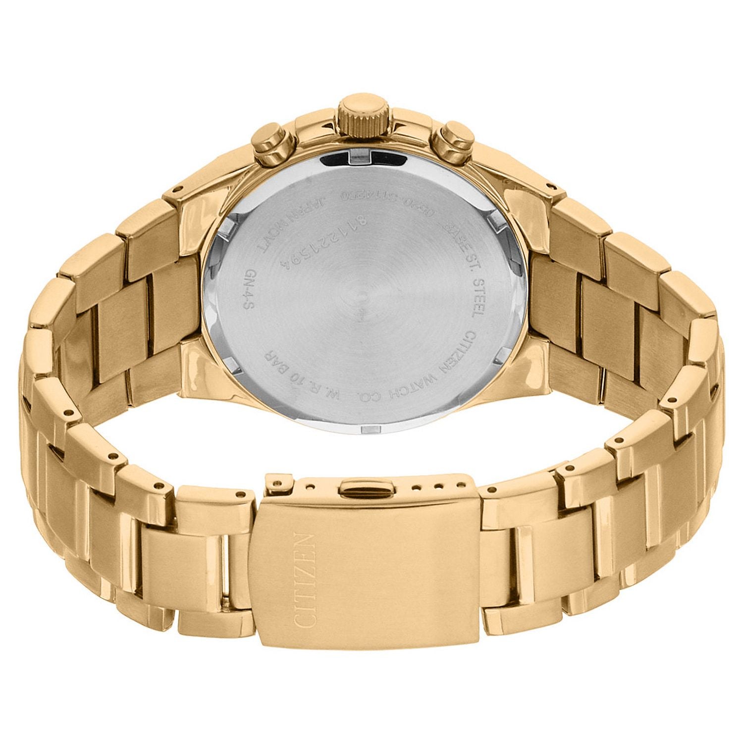 Citizen men's chronograph gold-plated bracelet watch (British brand)