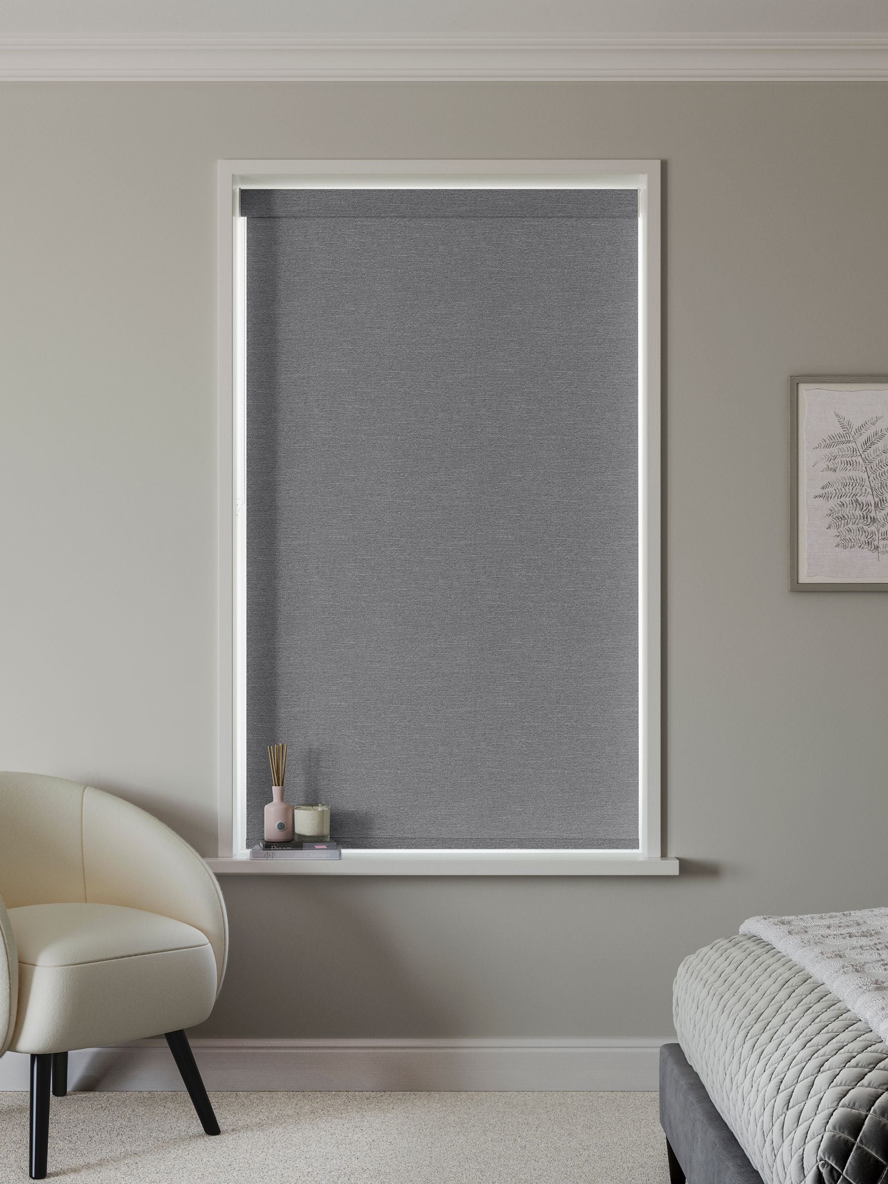 Next Anthracite Grey made to measure blackout roller blind, UK version
