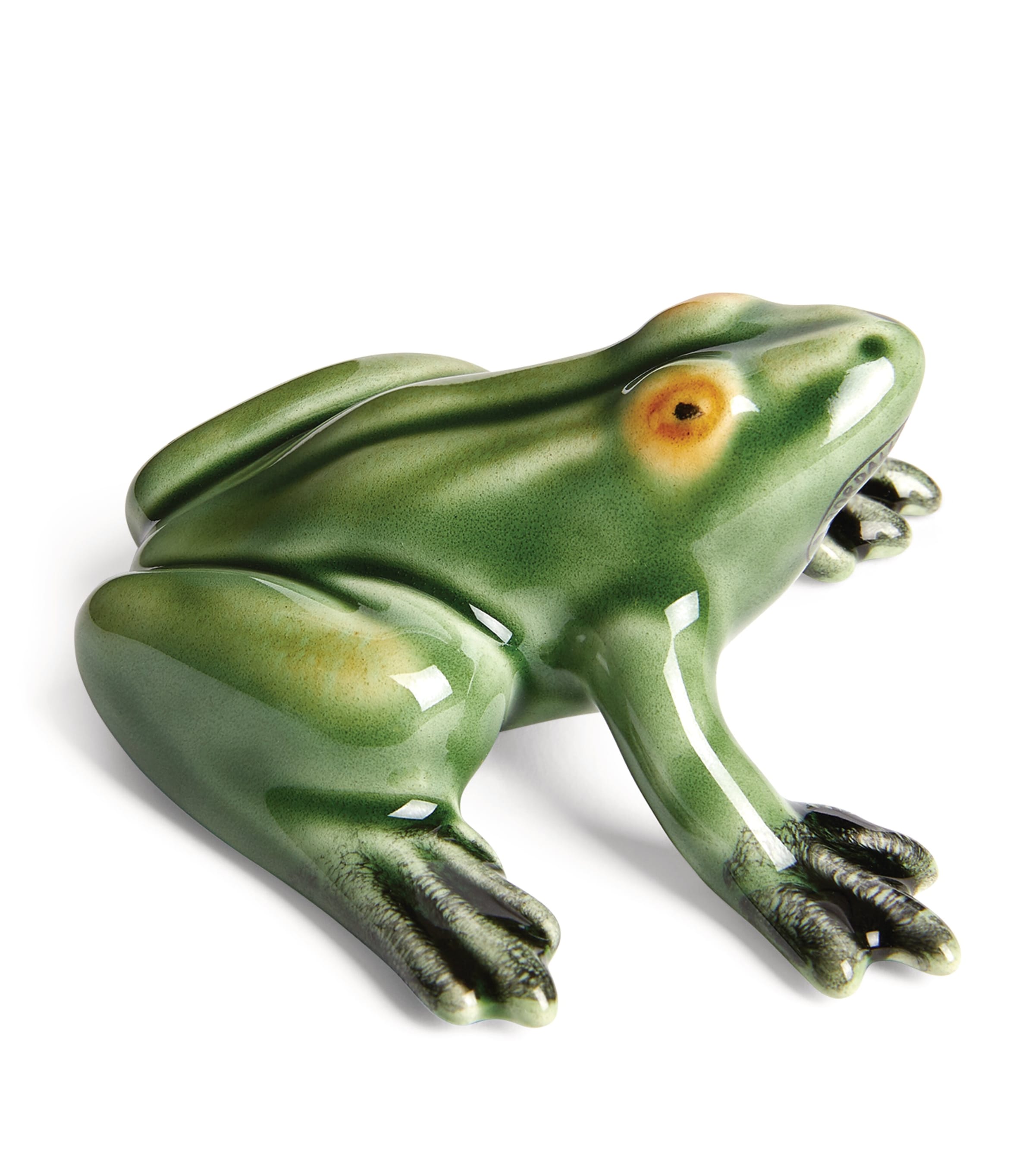Bordallo Pinheiro earthenware frog figurine - British product
