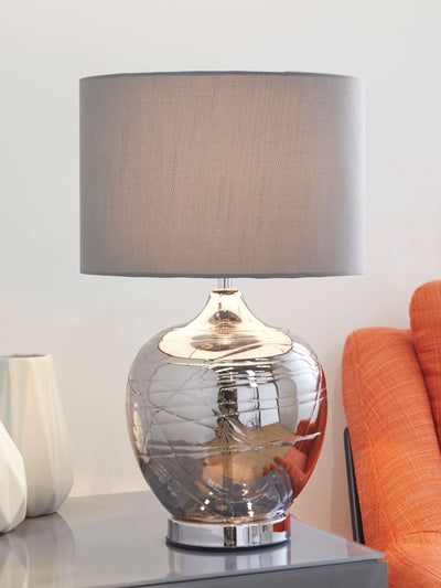 Next Smoke Grey Drizzle Large Table Lamp- Buy online at McGrocer