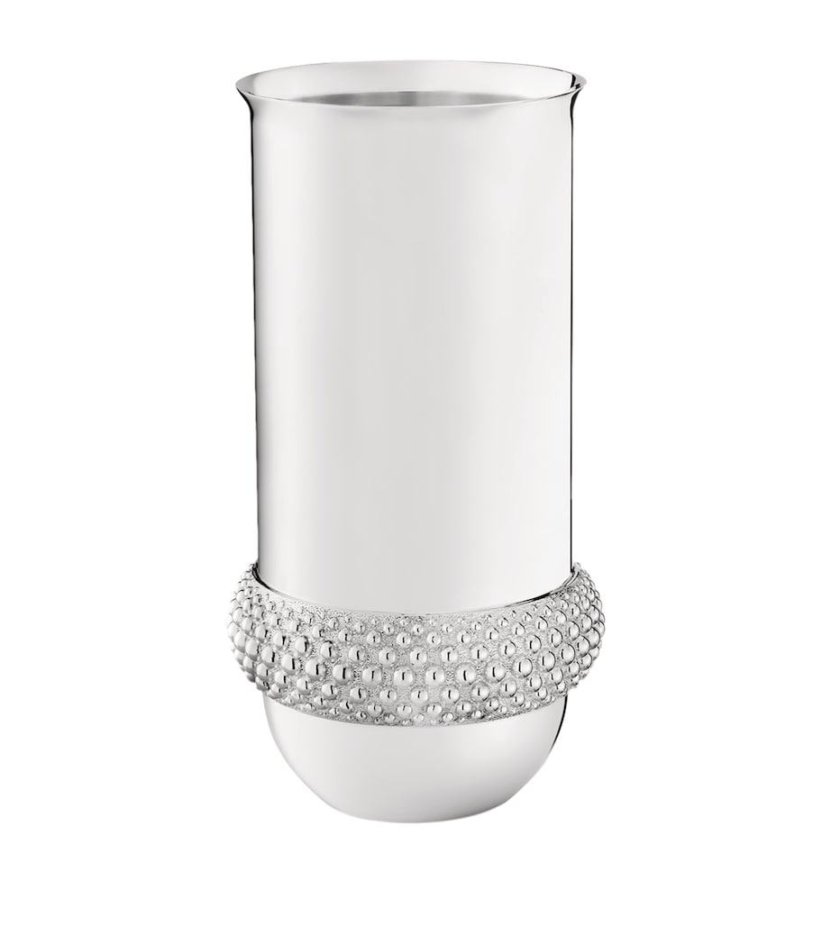Christofle Silver-Plated Perles Vase 29cm - British product