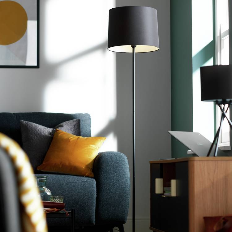 Argos Home Tisa floor lamp base black (British brand)