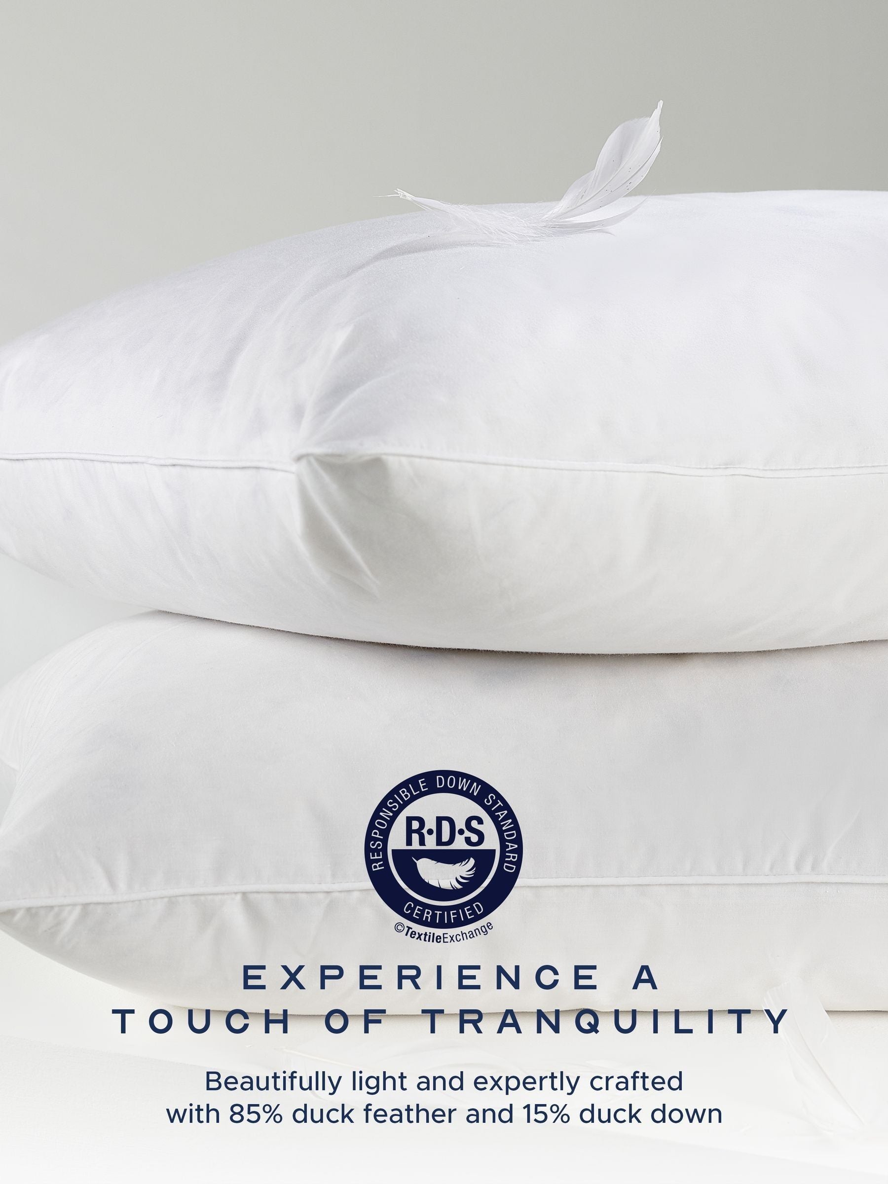 Snuggledown Scandi down medium back sleeper white pillows 2 pack (British brand)