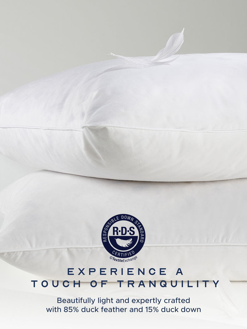 Snuggledown Scandi down medium back sleeper white pillows 2 pack (British brand)