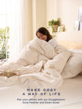 Snuggledown Scandi down medium back sleeper white pillows 2 pack (British brand)
