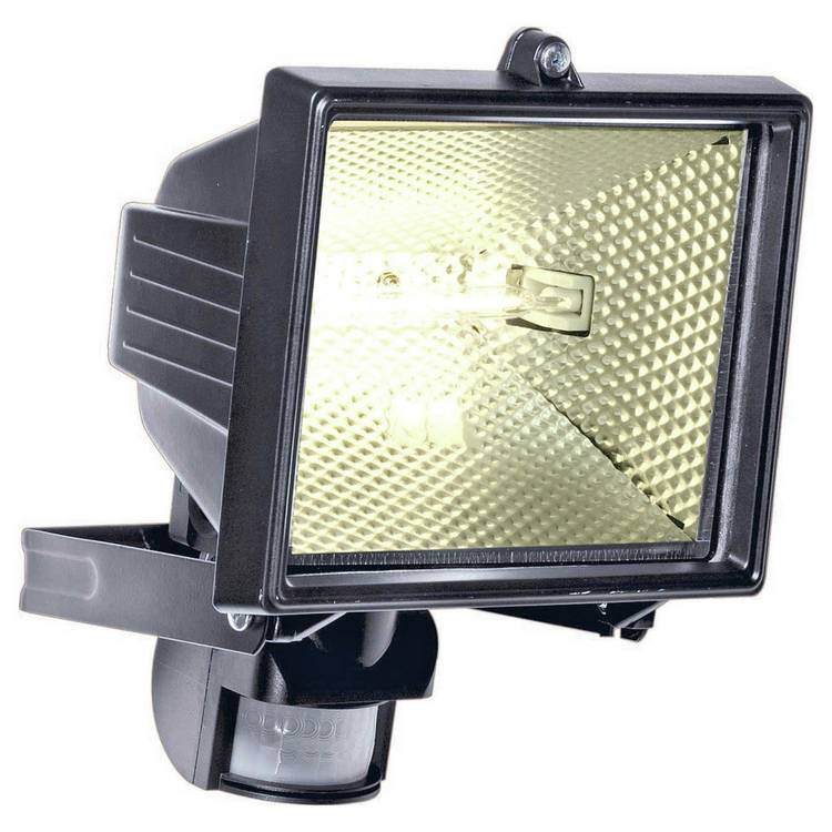 Argos Home black floodlight with PIR motion sensor 400W, UK version