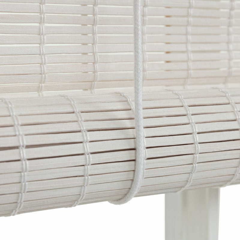 Habitat Bamboo White Roller Blind - 120cm