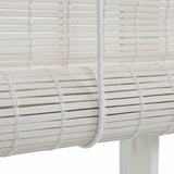 Habitat Bamboo White Roller Blind - 120cm