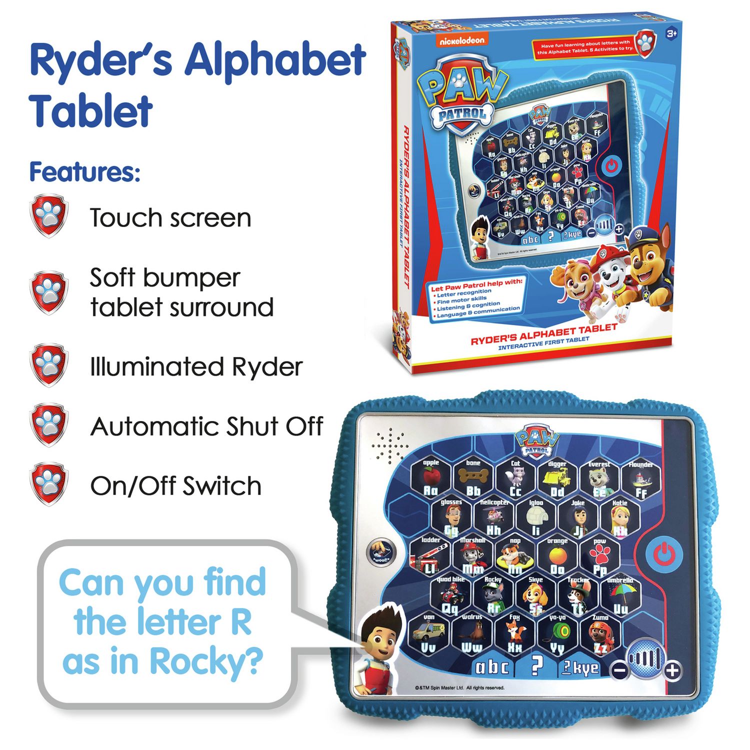 PAW Patrol Ryder's alphabet pad - British product