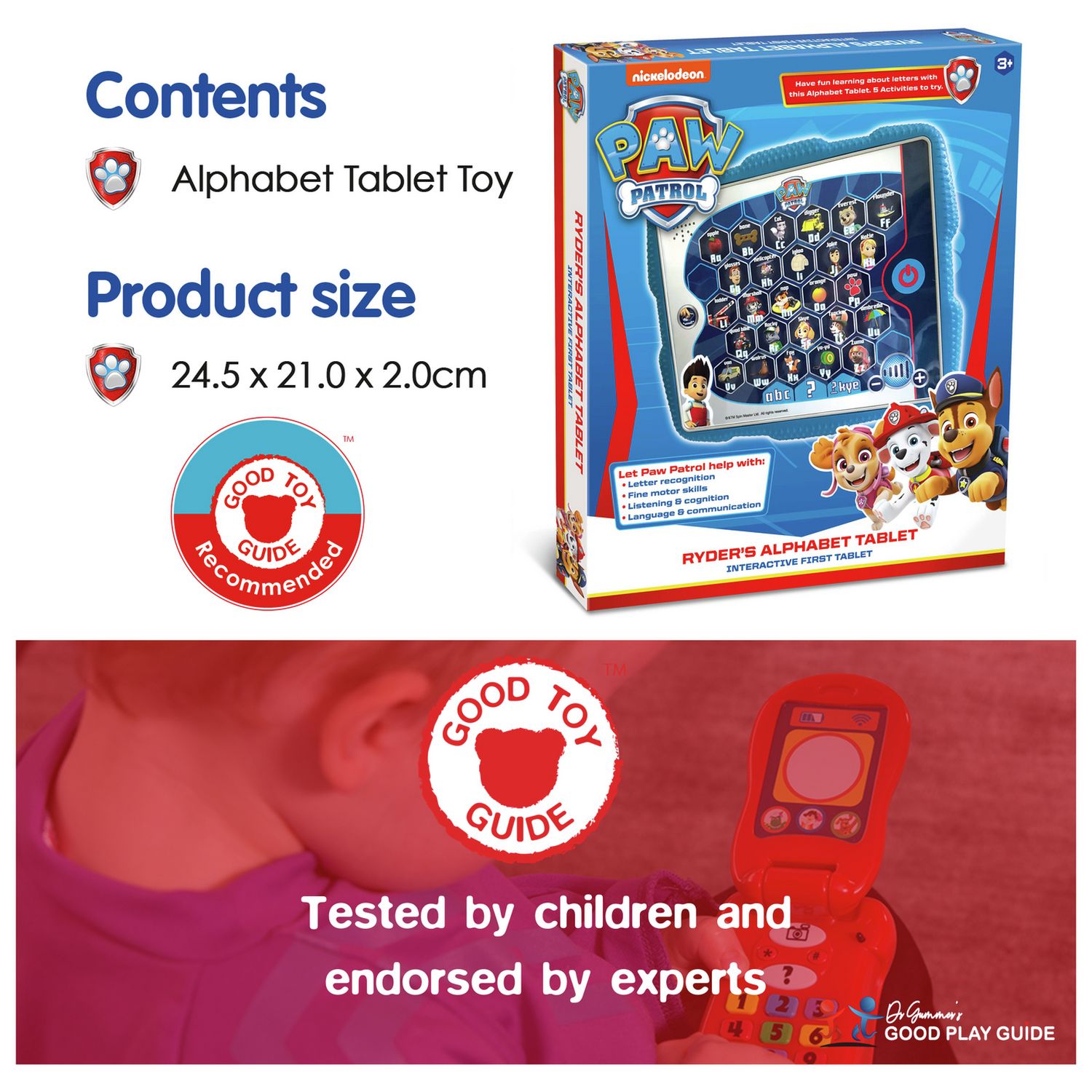 PAW Patrol Ryder's alphabet pad - British product