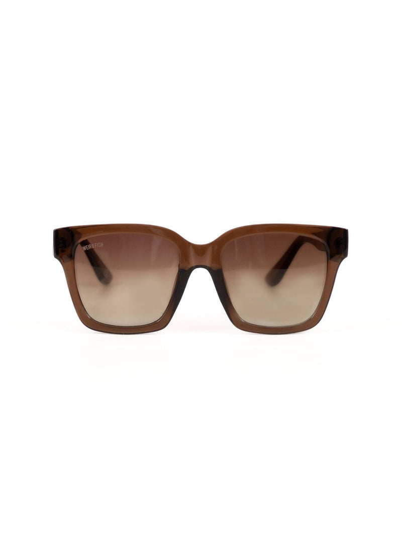 Weird Fish Torvill brown oversized sunglasses, UK version