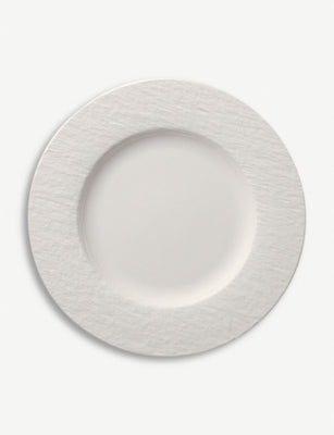 Villeroy & Boch porcelain plate Manufacture Blanc slate-effect 27cm - British product