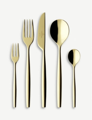 Villeroy & Boch gold-plated cutlery set 30-piece, imported from the UK
