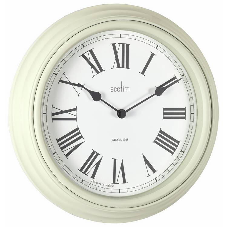Acctim vintage wall clock cream 28cm (British brand)