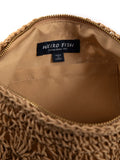 Weird Fish cream raffia effect cross body bag 28cm, imported from the UK
