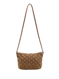 Weird Fish cream raffia effect cross body bag 28cm, imported from the UK