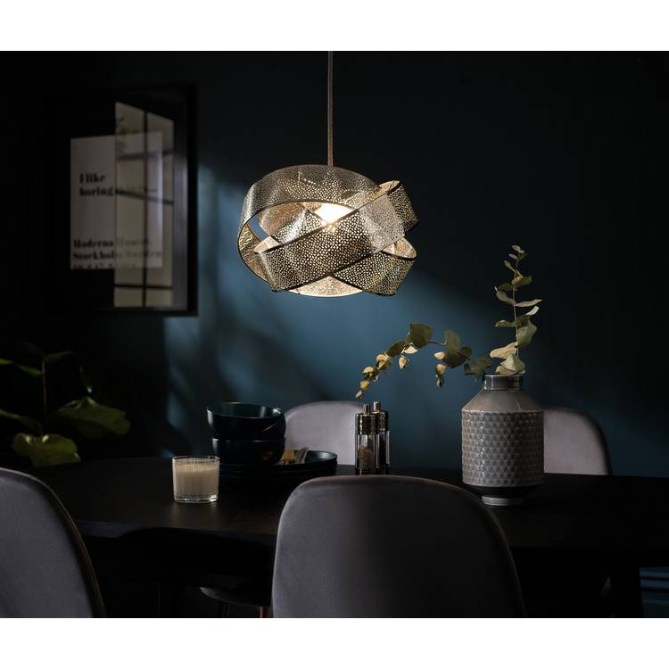 Argos Home metal fretwork ribbon twist lampshade 35cm - British product