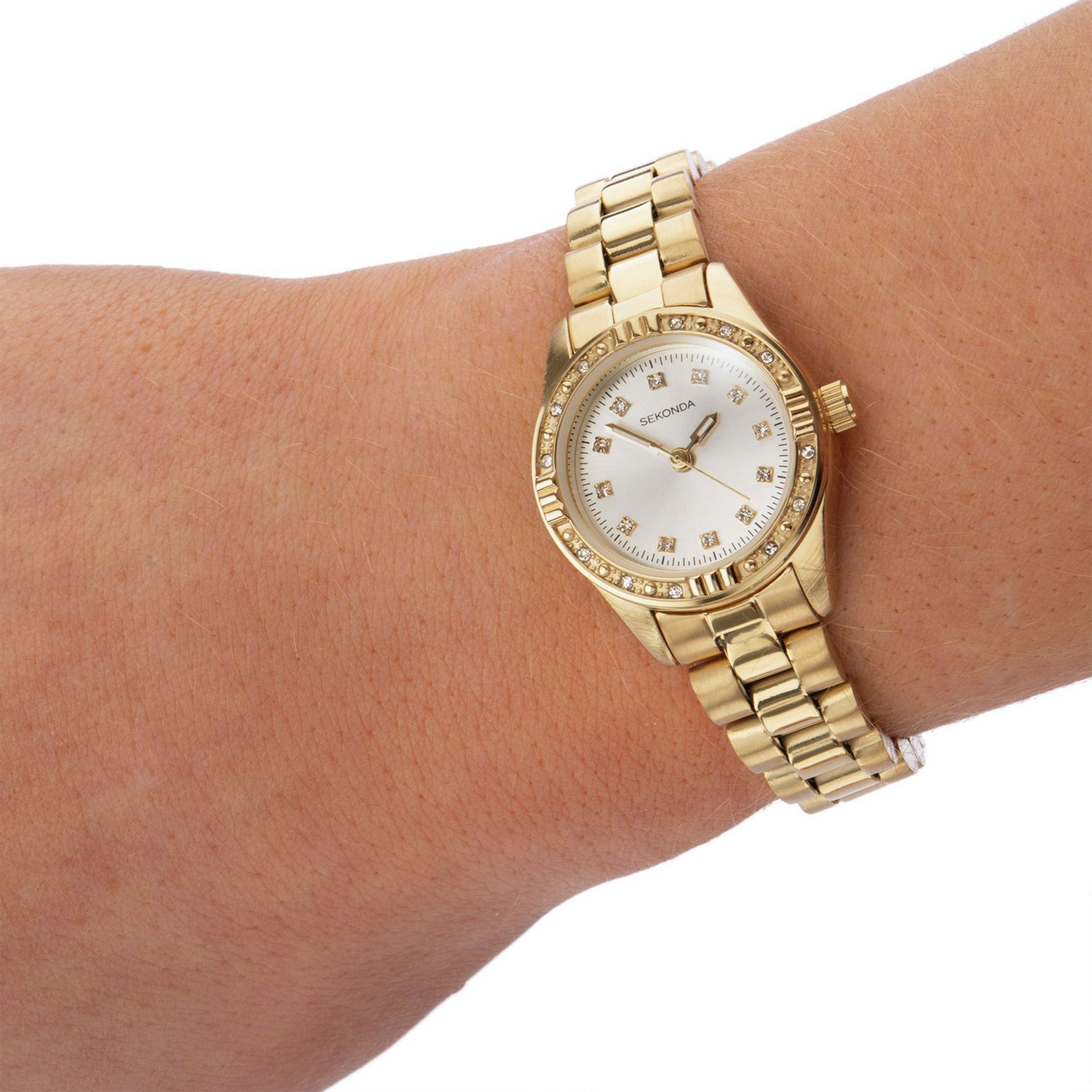 Sekonda ladies gold coloured bracelet watch - British product