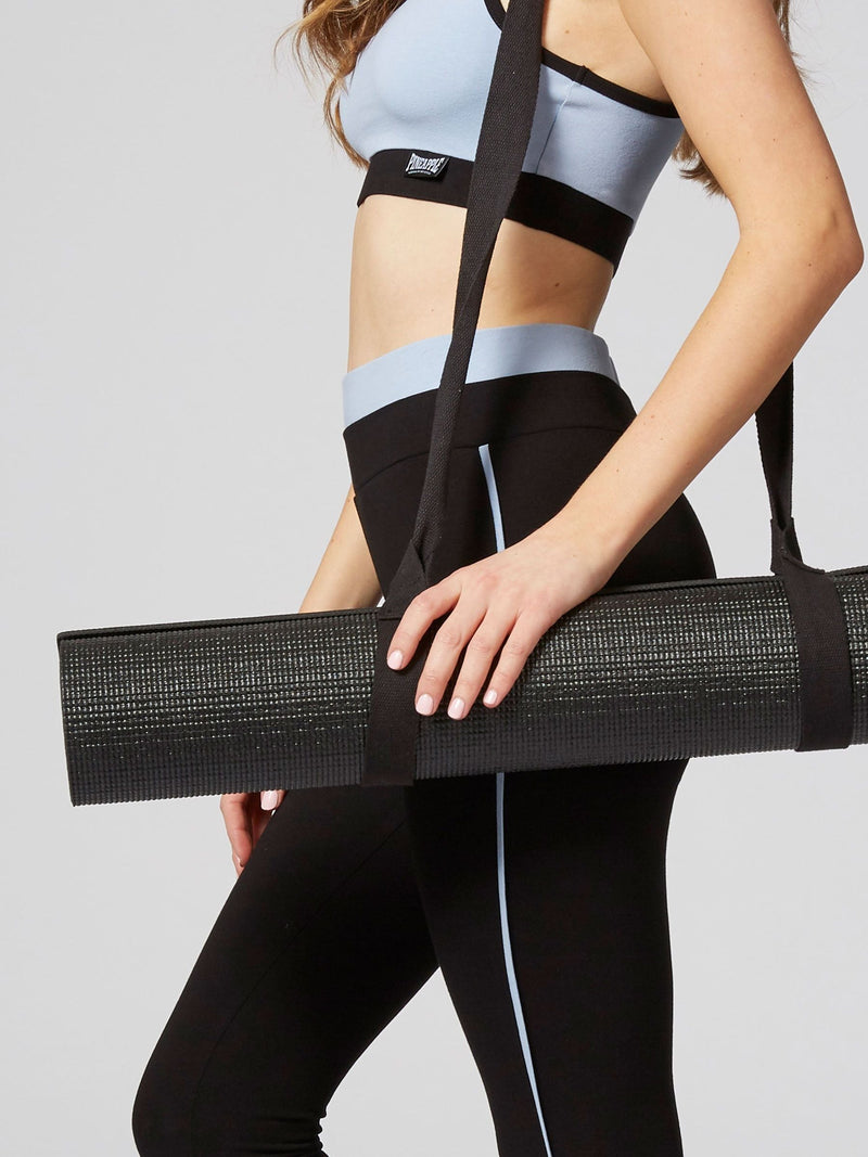 Ananas schwarze Aufnäher Yoga-Matte, importiert aus Großbritannien
