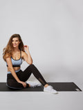 Ananas schwarze Aufnäher Yoga-Matte, importiert aus Großbritannien