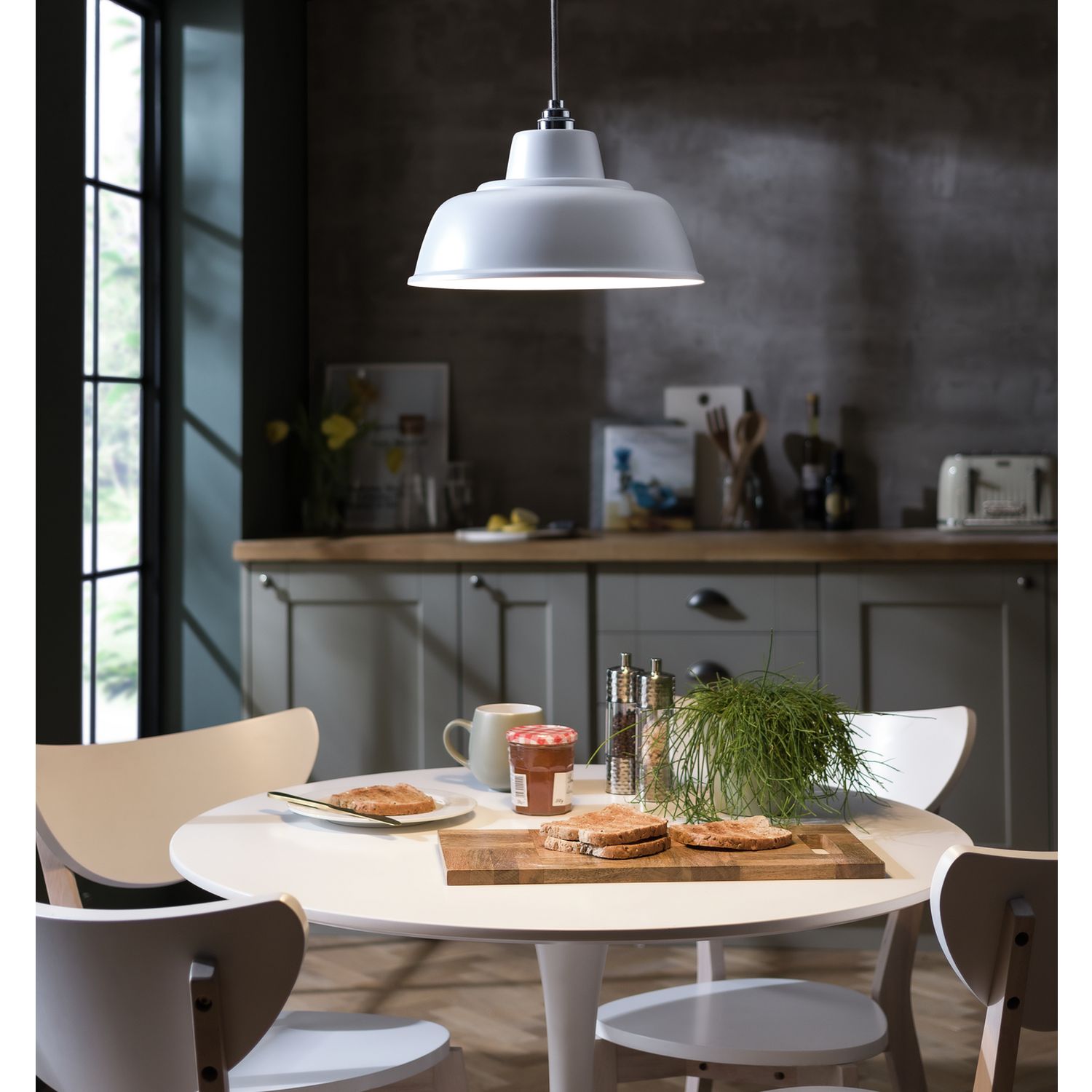 Argos Home White Metal Easy Fit Lampshade - 30cm