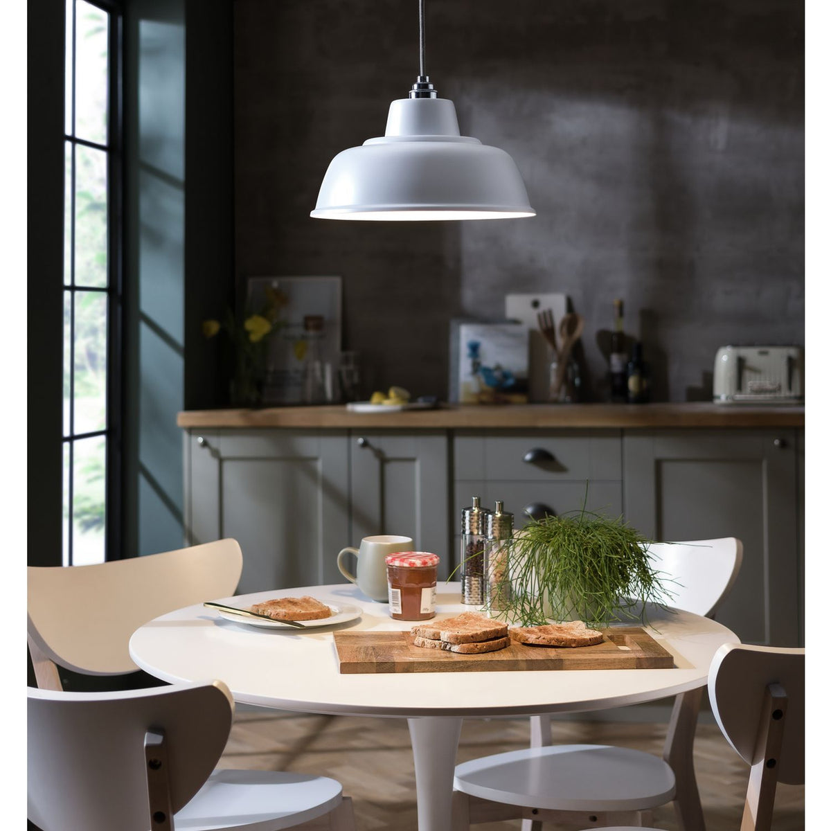 Argos Home White Metal Easy Fit Lampshade - 30cm